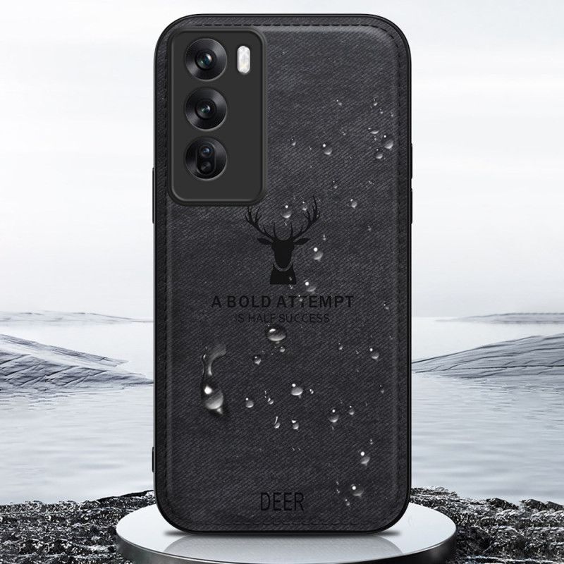 Cover Oppo Reno 12 5g Stoftekstur Hjortemønster