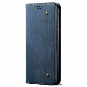 Flip Cover Oppo Reno 12 5g Jeansstof