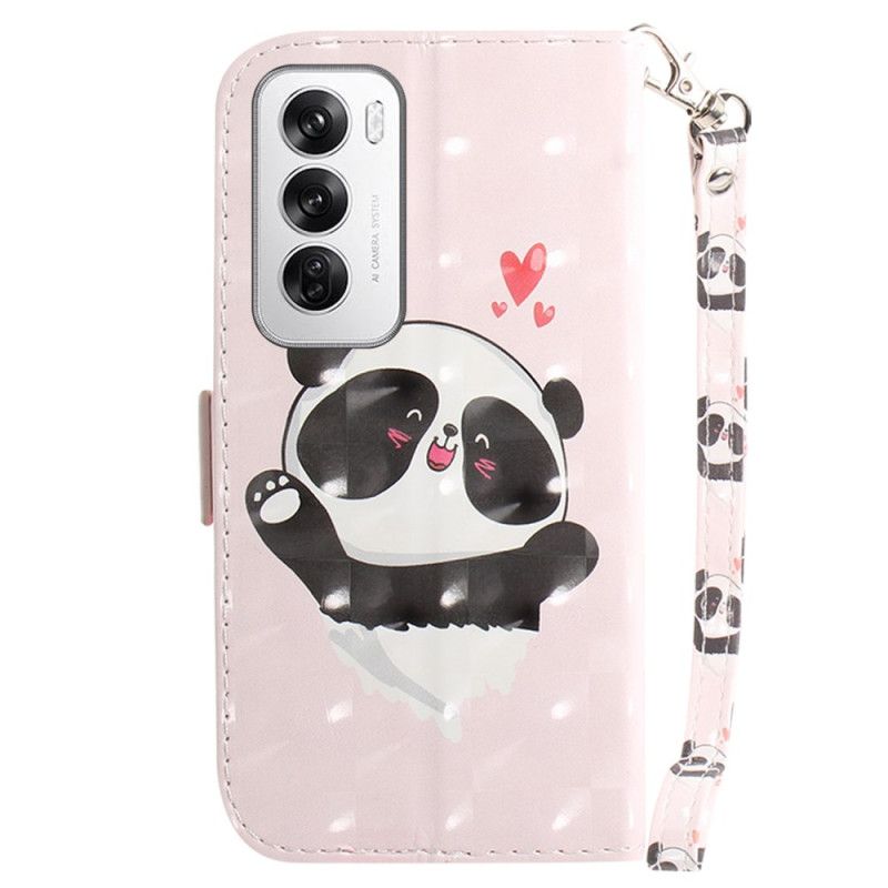 Flip Cover Oppo Reno 12 5g Panda Love Med Rem