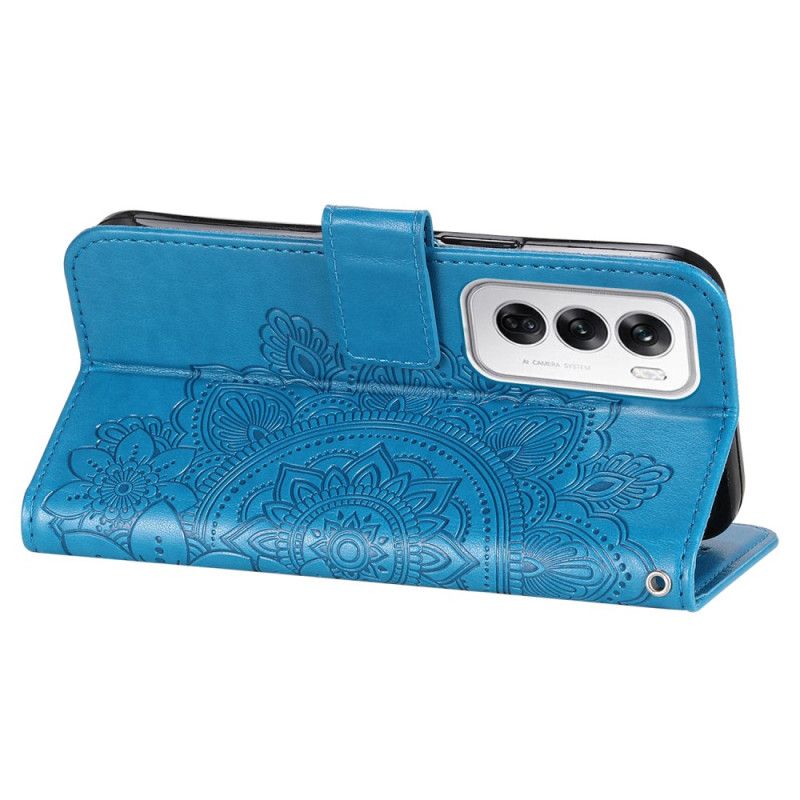 Flip Cover Til Oppo Reno 12 5g Mandala Print Med Rem