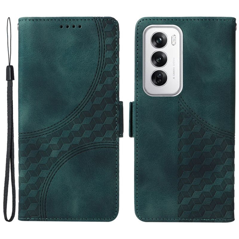 Flip Cover Til Oppo Reno 12 5g Rhombus Starry