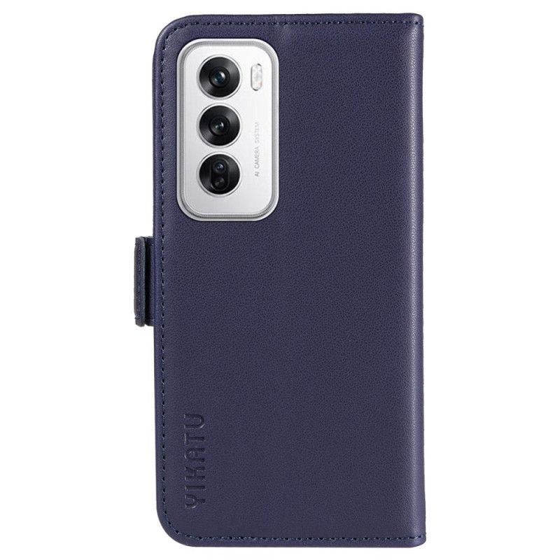 Læder Cover Oppo Reno 12 5g Telefon Etui Klassisk Yikatu