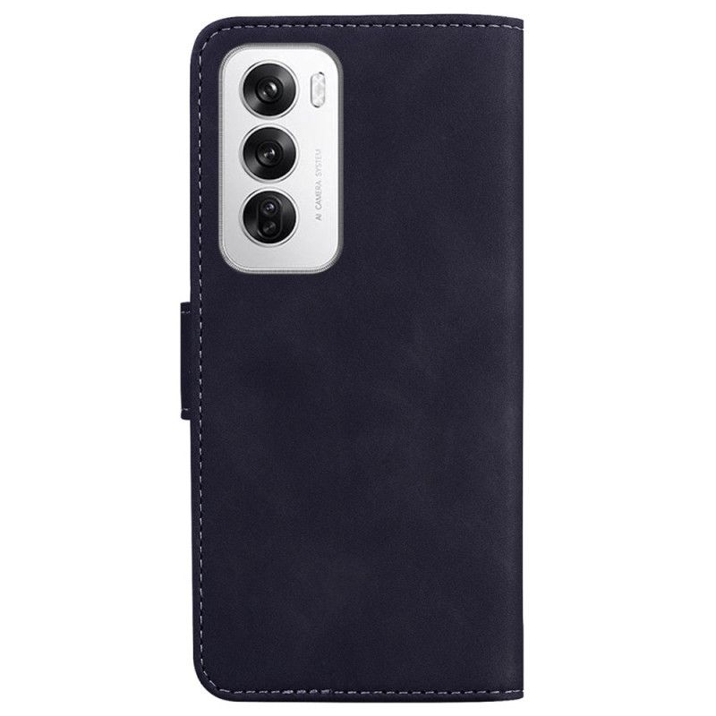 Læder Cover Oppo Reno 12 5g Telefon Etui Ruskindseffekt