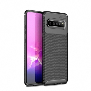 Cover Samsung Galaxy S10 5G Fleksibel Kulfibertekstur