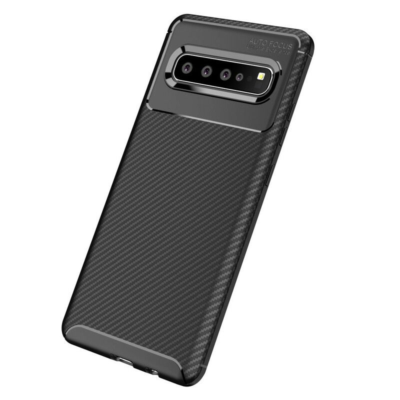 Cover Samsung Galaxy S10 5G Fleksibel Kulfibertekstur