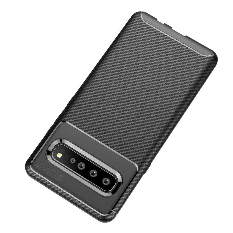 Cover Samsung Galaxy S10 5G Fleksibel Kulfibertekstur