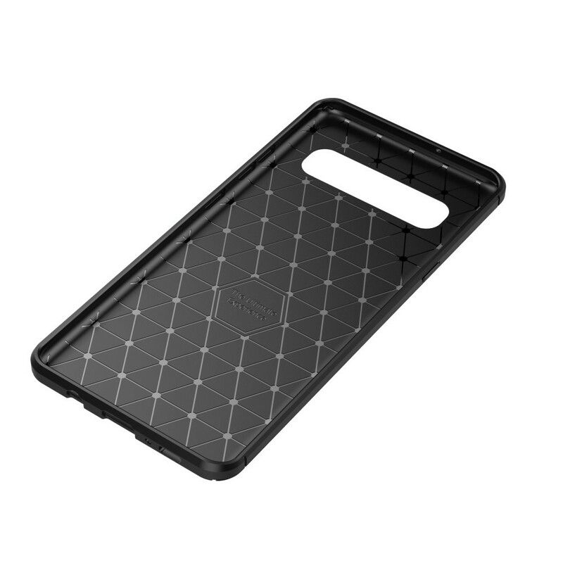 Cover Samsung Galaxy S10 5G Fleksibel Kulfibertekstur