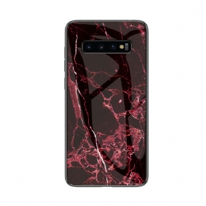 Cover Samsung Galaxy S10 5G Marmor Hærdet Glas