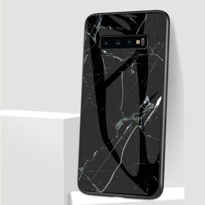 Cover Samsung Galaxy S10 5G Marmor Hærdet Glas