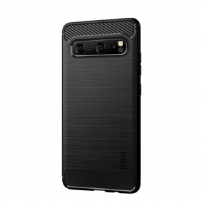 Cover Samsung Galaxy S10 5G Mofi Børstet Kulfiber