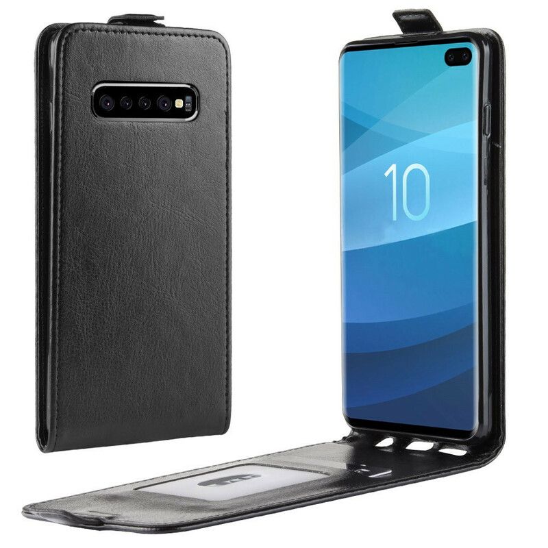 Flip Cover Samsung Galaxy S10 5G Læder Cover Foldbar Lædereffekt