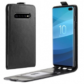 Flip Cover Samsung Galaxy S10 5G Læder Cover Foldbar Lædereffekt