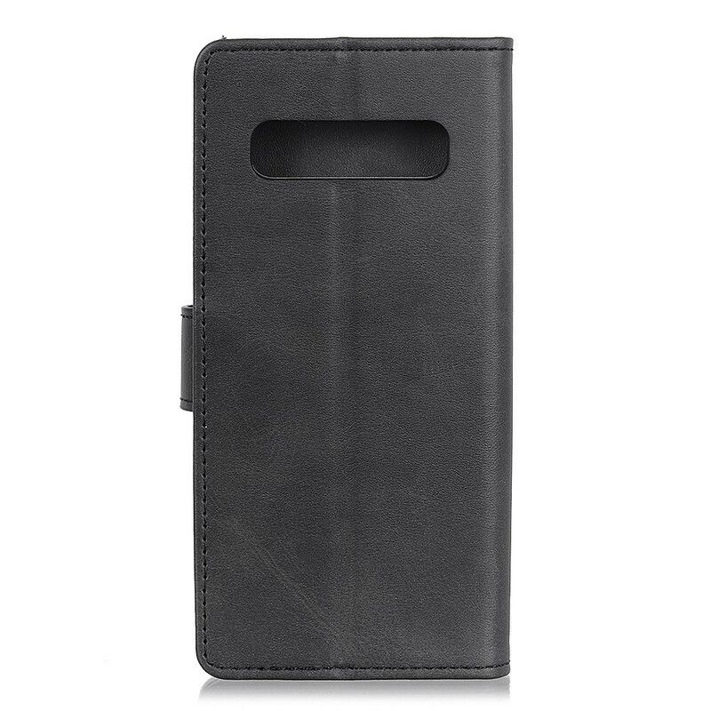 Flip Cover Samsung Galaxy S10 5G Retro Mat Lædereffekt