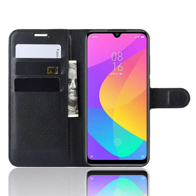 Flip Cover Xiaomi Mi A3 Premium Litchi-lædereffekt