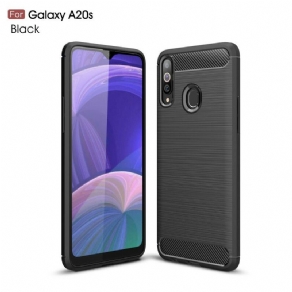 Cover Samsung Galaxy A20s Børstet Kulfiber