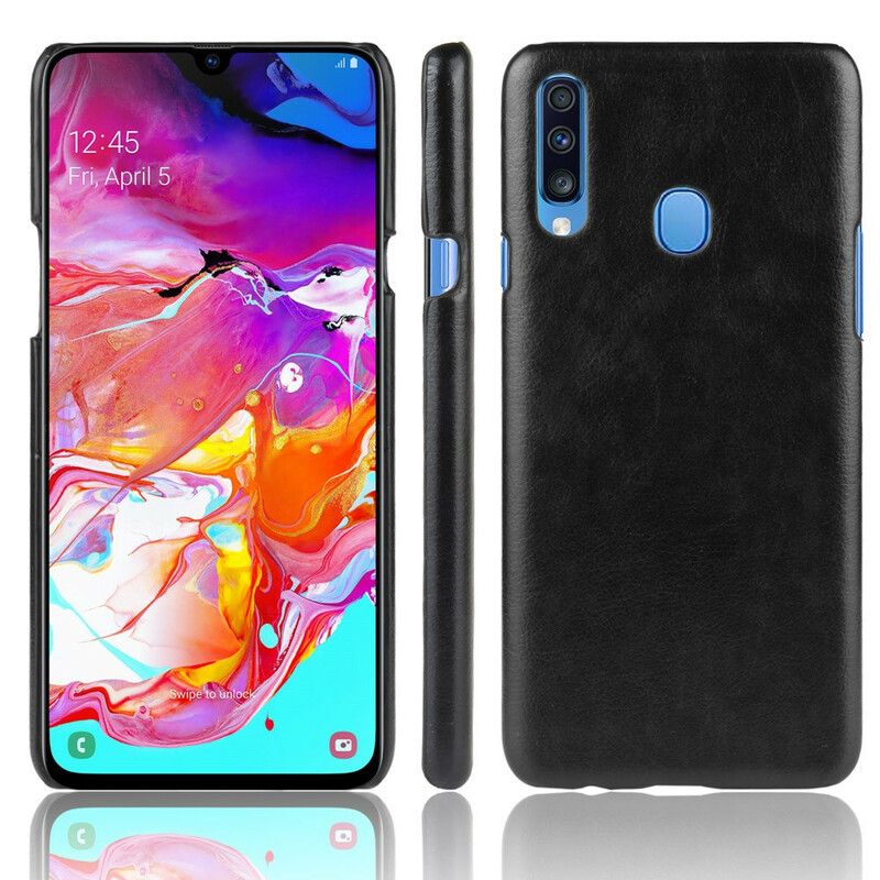 Cover Samsung Galaxy A20s Lichi-lædereffekt