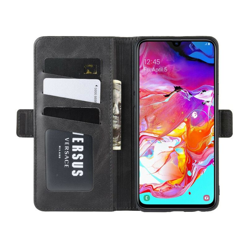 Flip Cover Samsung Galaxy A20s Læder Cover Dobbeltklap