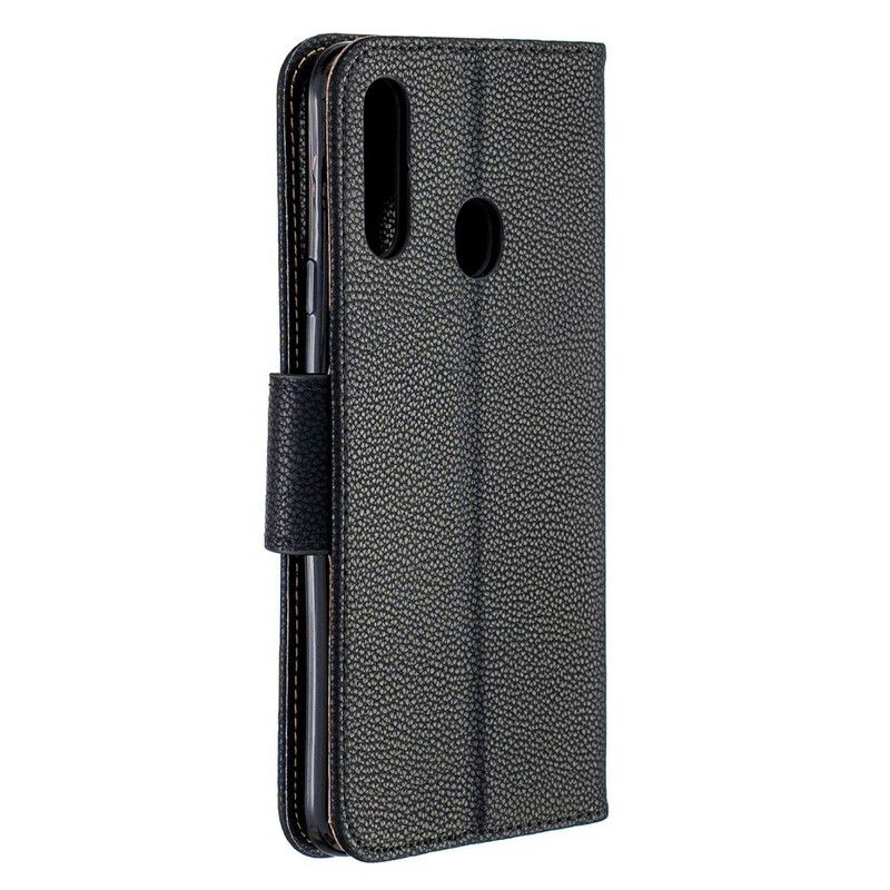 Flip Cover Samsung Galaxy A20s Læder Cover Litchi Flap Skrå