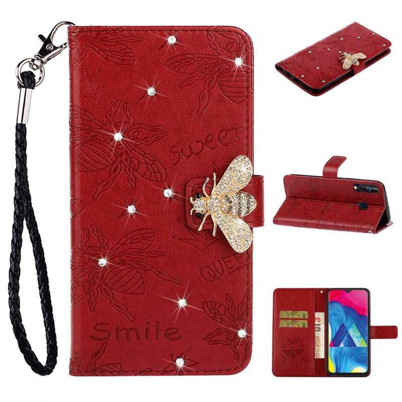 Flip Cover Samsung Galaxy A20s Smil Bee Charm