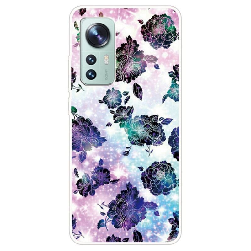 Cover Xiaomi 12 Pro Silikone Blomstervariation