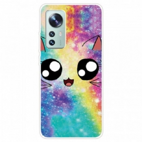 Cover Xiaomi 12 Pro Silikone Cat Deco