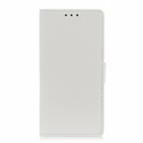 Flip Cover Xiaomi 12 Pro Enkel Skinnende Lædereffekt