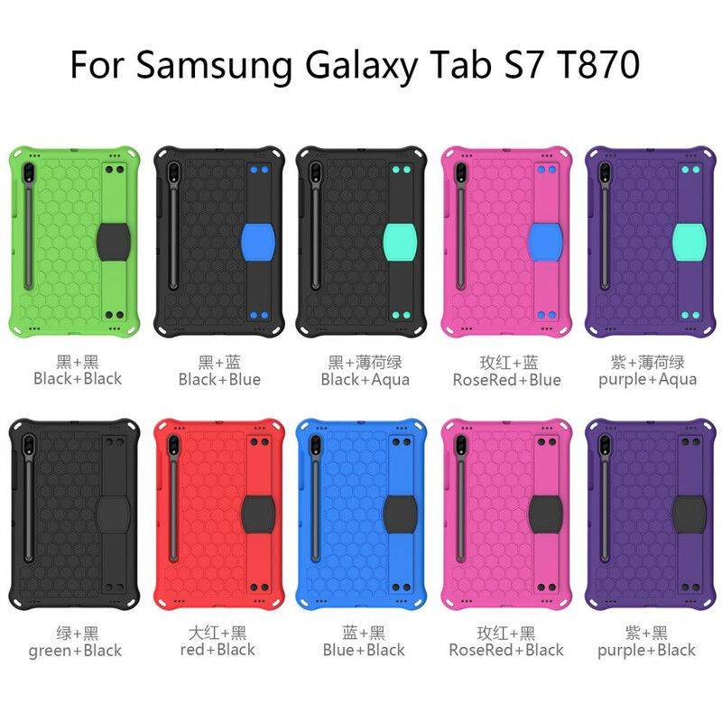 Cover Samsung Galaxy Tab S7 / Tab S8 Eva Med Støttestrop Og Skulderrem