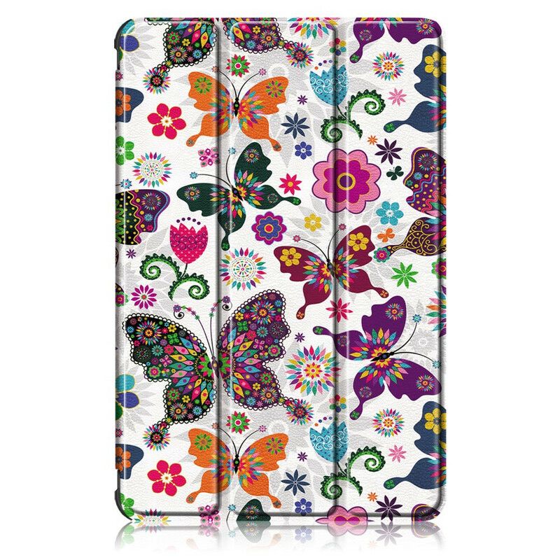 Cover Samsung Galaxy Tab S7 / Tab S8 Forbedrede Sommerfugle Og Blomster