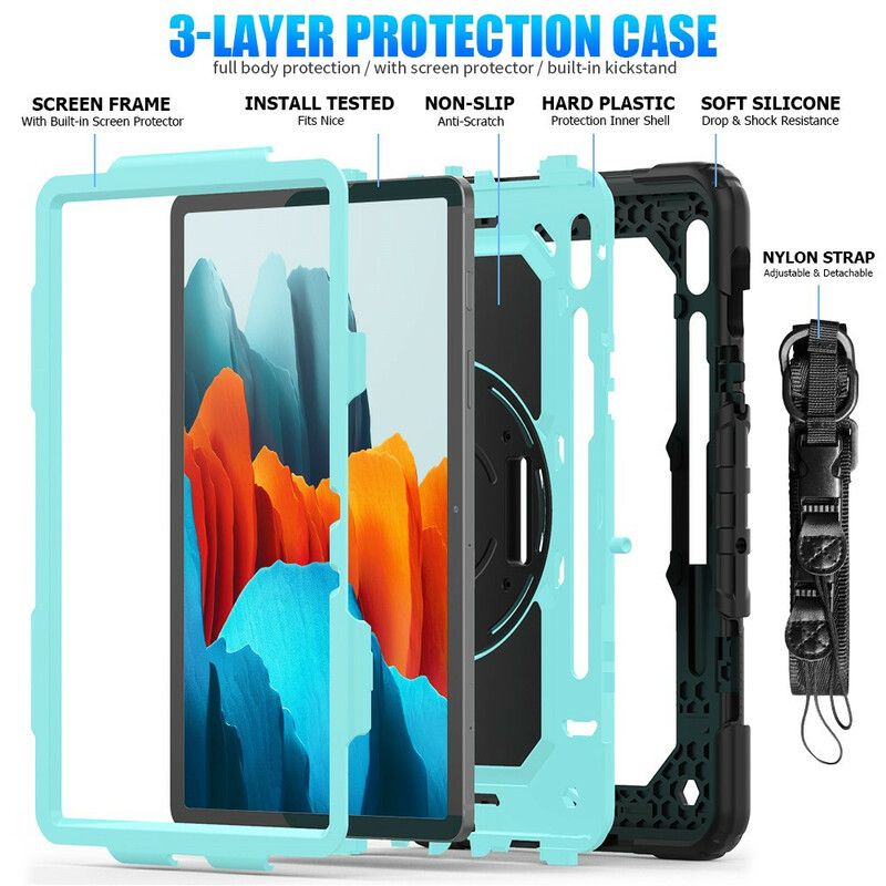 Cover Samsung Galaxy Tab S7 / Tab S8 Multi-functional Bicolor 2