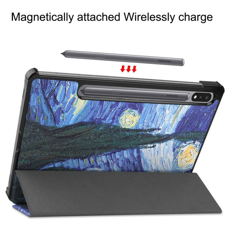 Cover Samsung Galaxy Tab S7 / Tab S8 Starry Night Penneholder