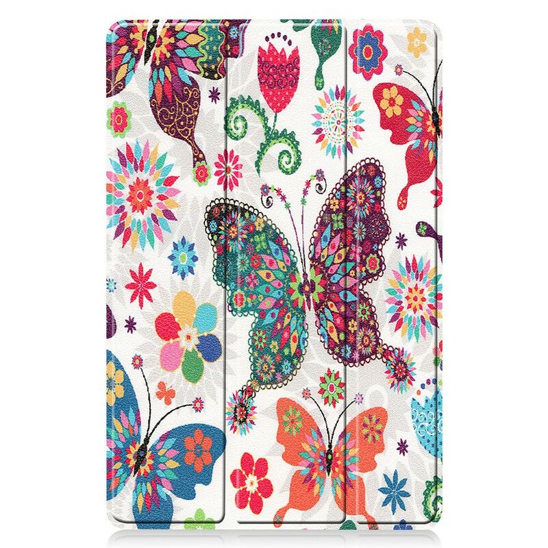 Cover Samsung Galaxy Tab S7 / Tab S8 Vintage Blomsterpenneholder