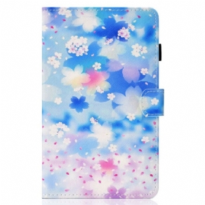 Flip Cover Samsung Galaxy Tab S7 / Tab S8 Akvarelblomster