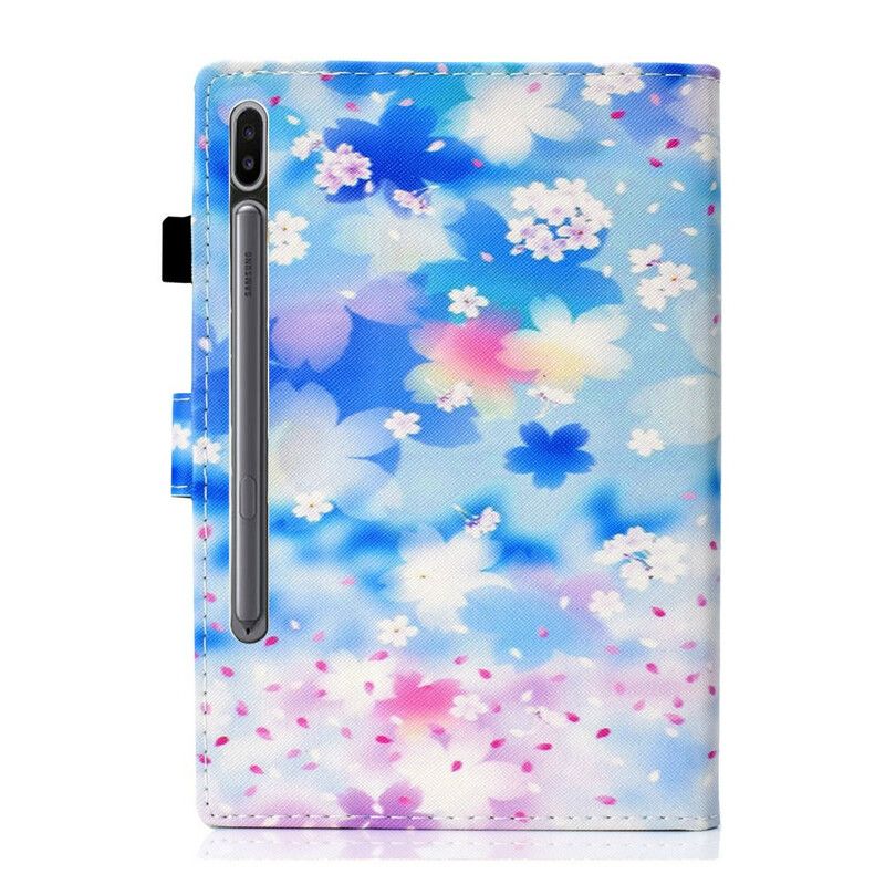 Flip Cover Samsung Galaxy Tab S7 / Tab S8 Akvarelblomster