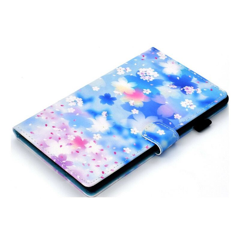 Flip Cover Samsung Galaxy Tab S7 / Tab S8 Akvarelblomster