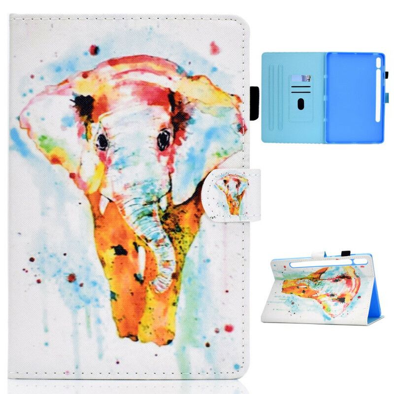 Flip Cover Samsung Galaxy Tab S7 / Tab S8 Akvarelelefant