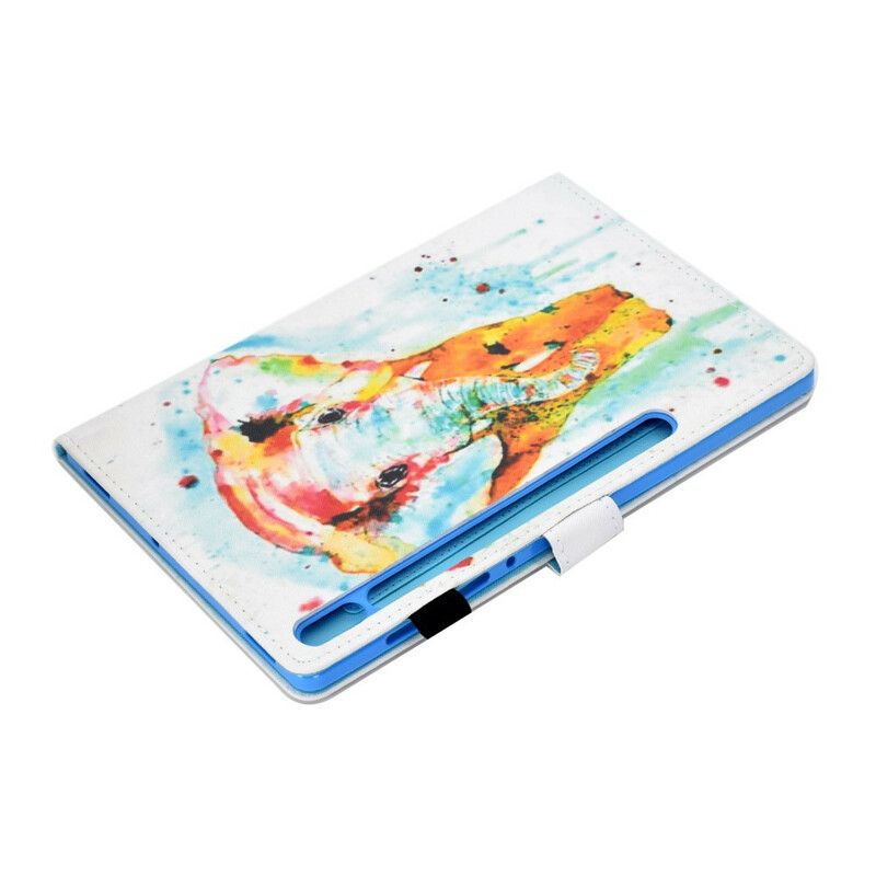 Flip Cover Samsung Galaxy Tab S7 / Tab S8 Akvarelelefant