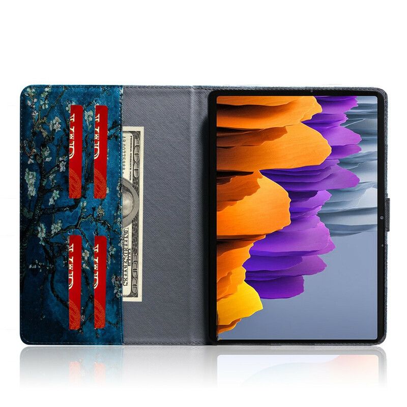 Flip Cover Samsung Galaxy Tab S7 / Tab S8 Blomstrende Grene