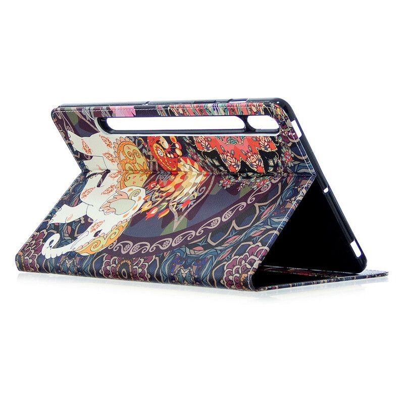 Flip Cover Samsung Galaxy Tab S7 / Tab S8 Elefanttryksmønster