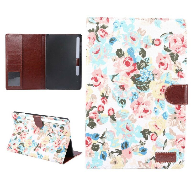 Flip Cover Samsung Galaxy Tab S7 / Tab S8 Frihedsblomster