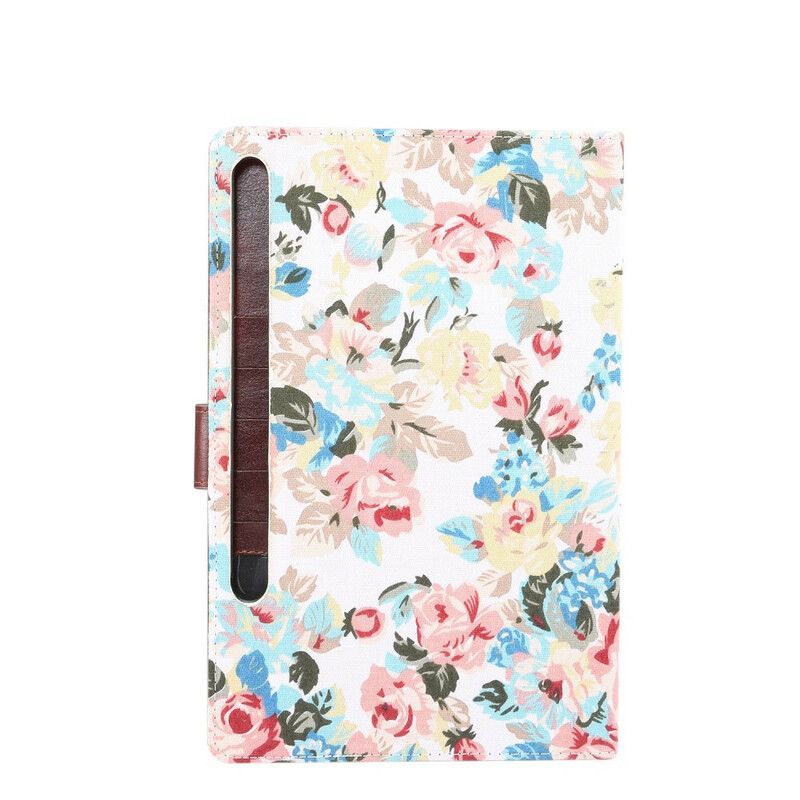 Flip Cover Samsung Galaxy Tab S7 / Tab S8 Frihedsblomster