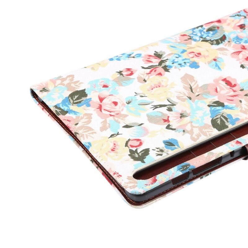 Flip Cover Samsung Galaxy Tab S7 / Tab S8 Frihedsblomster