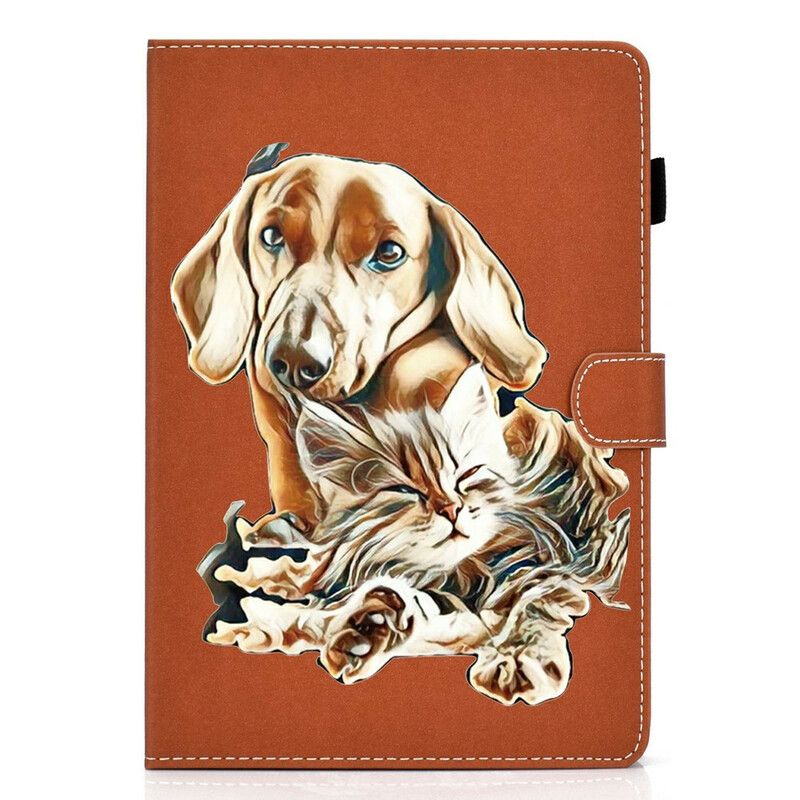 Flip Cover Samsung Galaxy Tab S7 / Tab S8 Hund Og Kat