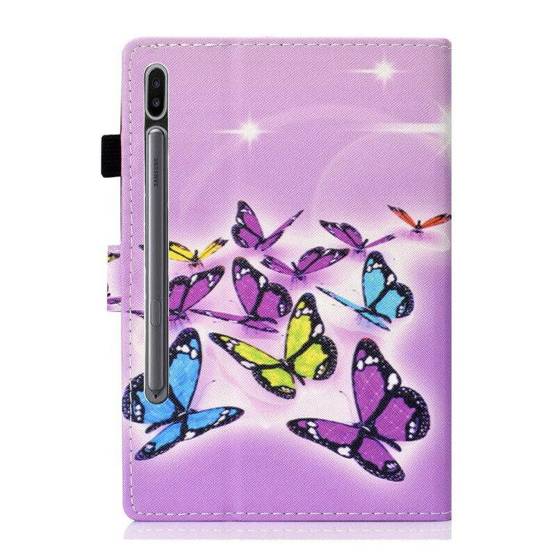 Flip Cover Samsung Galaxy Tab S7 / Tab S8 Malede Sommerfugle