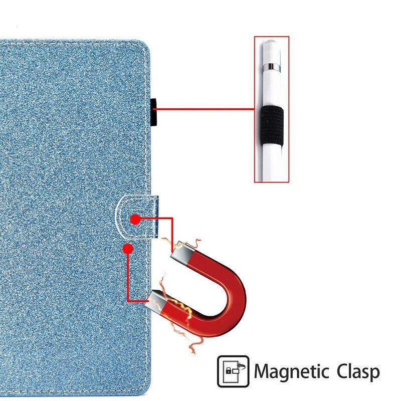 Flip Cover Samsung Galaxy Tab S7 / Tab S8 Mousserende Pailletter