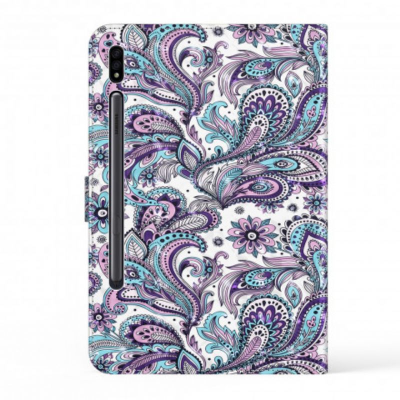 Flip Cover Samsung Galaxy Tab S7 / Tab S8 Paisley Mønster