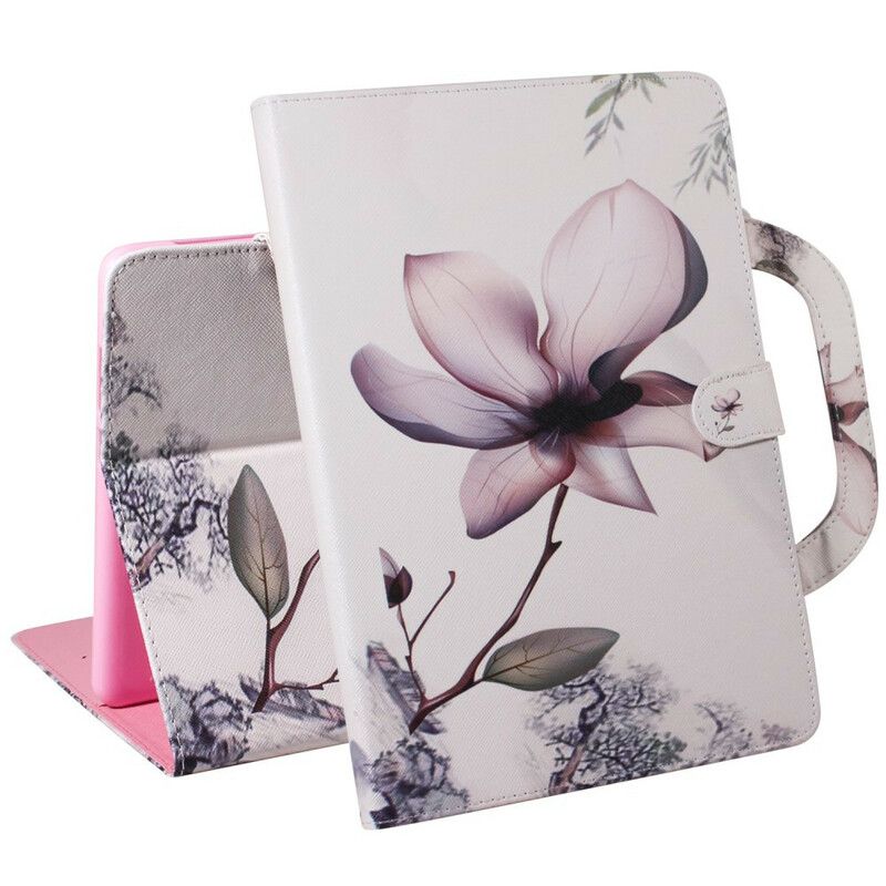 Flip Cover Samsung Galaxy Tab S7 / Tab S8 Vintageblomst Med Hank