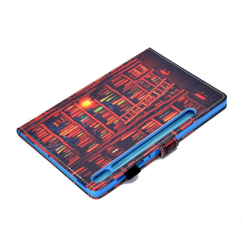 Læder Cover Samsung Galaxy Tab S7 / Tab S8 Bibliotek