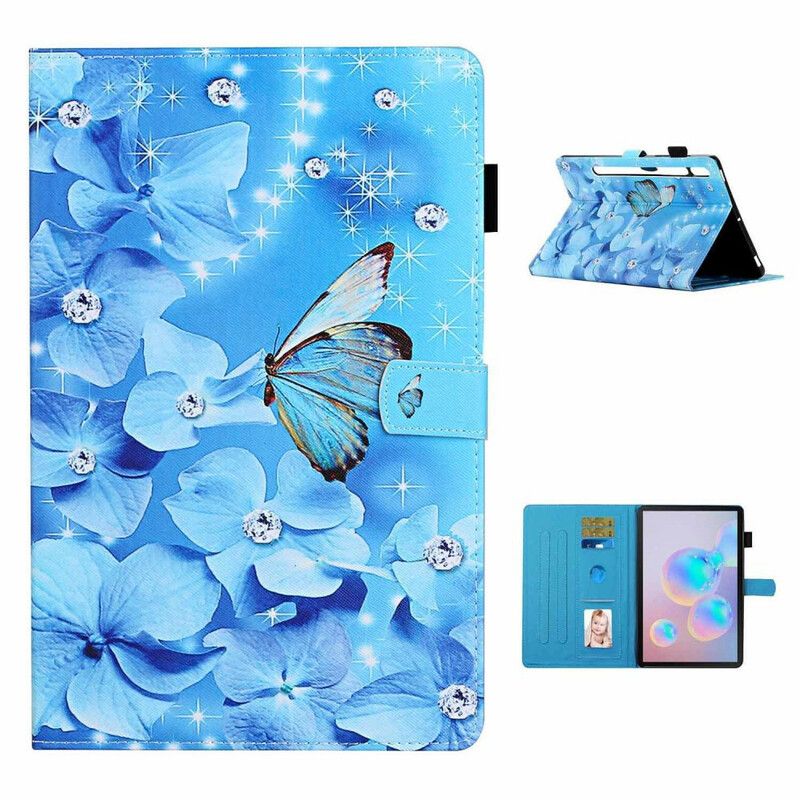 Læder Cover Samsung Galaxy Tab S7 / Tab S8 Blomster