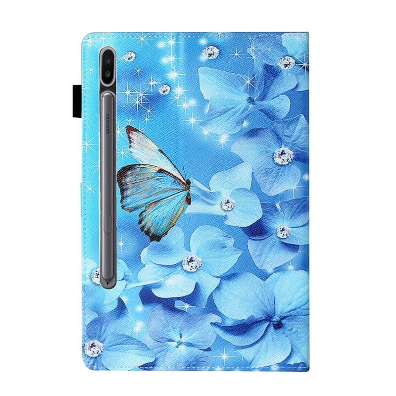 Læder Cover Samsung Galaxy Tab S7 / Tab S8 Blomster