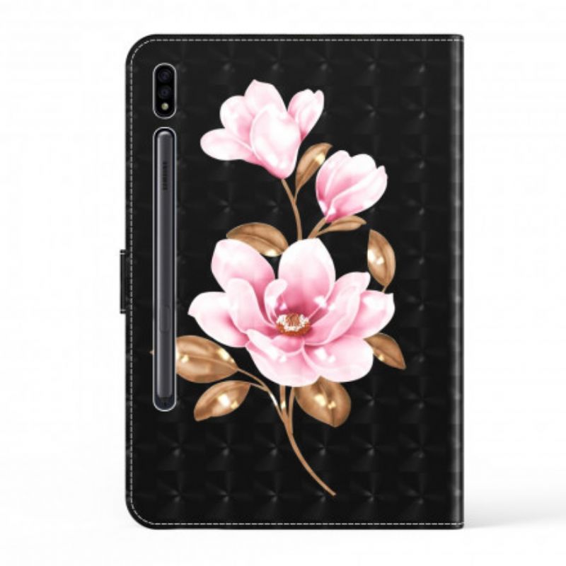 Læder Cover Samsung Galaxy Tab S7 / Tab S8 Træblomster